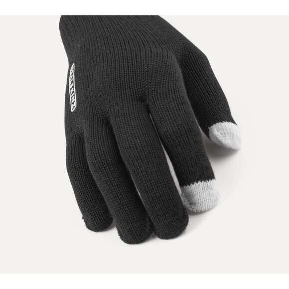 Sealskinz Hanworth Solo Merino Wool Gloves Touchscreen Base Layer Glove, Black - Picture 3 of 3